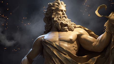 Statue Of The Gods Olympus Background, Zeus Pictures Greek God, Zeus ...