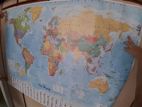 Free download | Collins World Wall Paper Map, Hobbies & Toys, Memorabilia & Collectibles ...