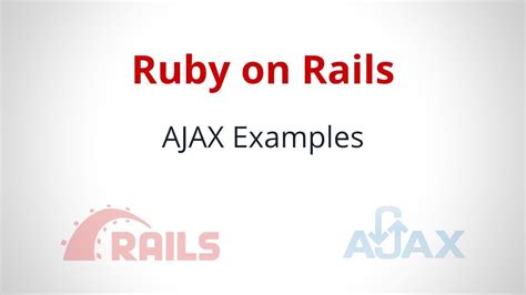 Ruby on Rails AJAX Examples - YouTube