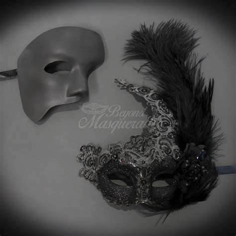 Couple's Masquerade Masks for Men Women by BeyondMasquerade.com