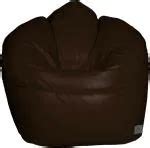 Buy THREADVIBELIVING Brown Leather Sofa Mudda Brown Bean Bag Sofa With Bean Filling (XXXL ...