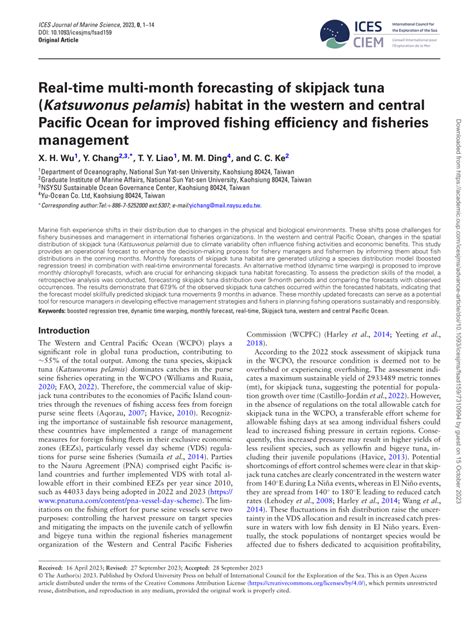 (PDF) Real-time multi-month forecasting of skipjack tuna ( Katsuwonus ...