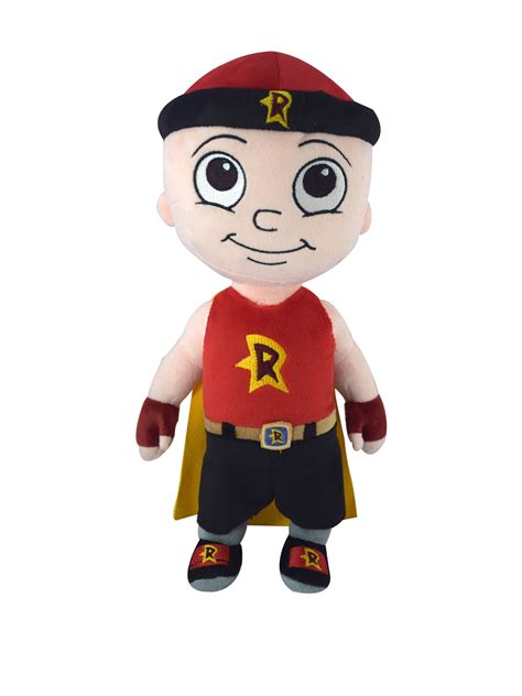 Buy Chhota Bheem Red & Multicolor Mighty Raju Plush Toy - Soft Toys And Dolls for Unisex Kids ...