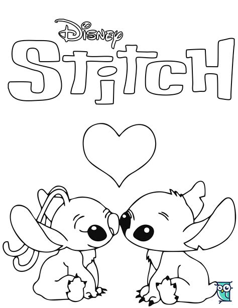 free romance stitch and angel coloring pages Angel Coloring Pages ...