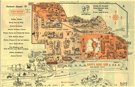 Theme park map, Knotts berry farm, Map