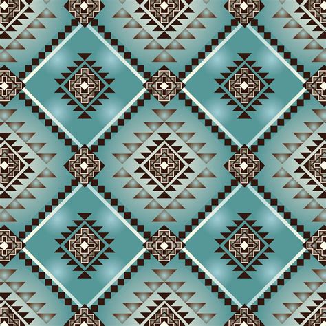 45'' Home Decor Print Fabric- Southwest Native Motifs Turquoise & Brown ...