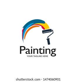 Painting Services Logo Vector Template Stock Vector (Royalty Free ...