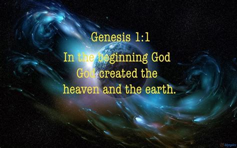 Genesis 1:1 In the beginning God created the heavens and the earth. | In the beginning god ...