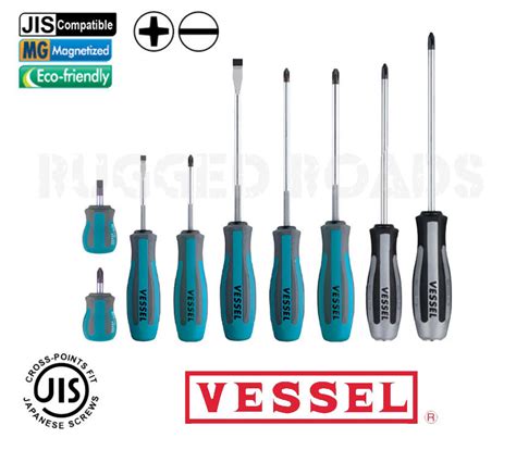 JIS Screwdriver Set - Motorcycle 9 Piece Complete Kit - Rugged Roads