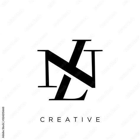 nl logo design vector icon Stock Vector | Adobe Stock