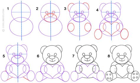 How To Draw a Teddy Bear (Step by Step Pictures) | Cool2bKids