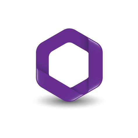 Branding purple color hexagon vector logo concept illustration 11190545 ...