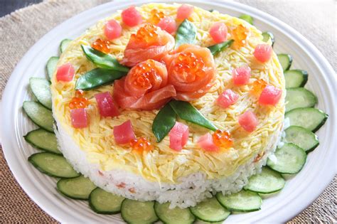 Sushi Cake Recipe – Japanese Cooking 101