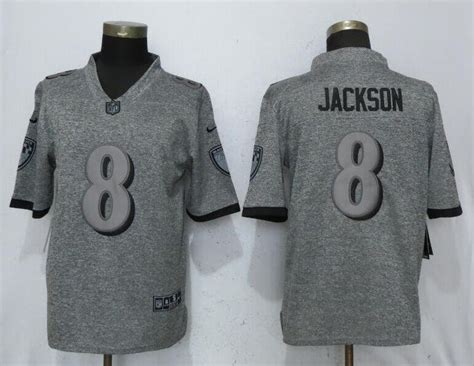 Lamar Jackson #8 Baltimore Ravens Limited Player Jersey Men's Gray