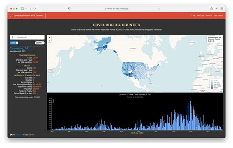 GitHub - hamzadahir/us-county-map: D3.js map application based on counties data of COVID19