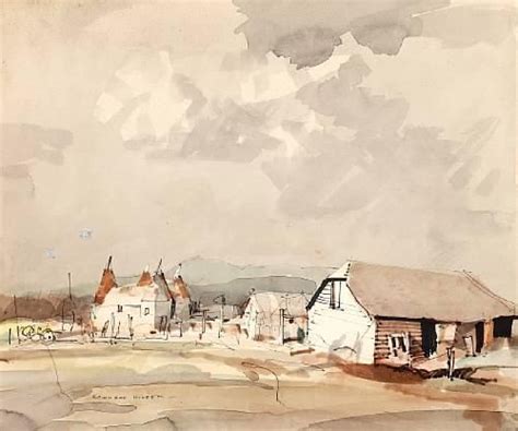 Oast Houses, Shoreham, Kent by Rowland Hilder in 2024 | Landscape ...