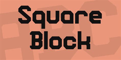 New free font 'Square Block' by monofonts · Free for personal use · # ...