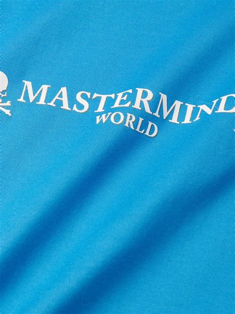 Mastermind World - Glittered Logo-Print Cotton-Jersey T-Shirt - Blue MASTERMIND WORLD