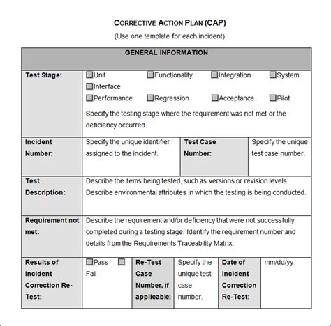 Corrective Action Plan Template - 22+ Free Word, Excel, PDF, Apple Pages Format | Free & Premium ...