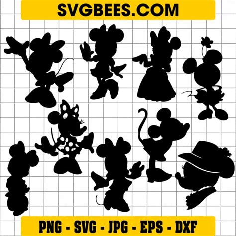 Disney minnie mouse silhouette SVG - SVGbees