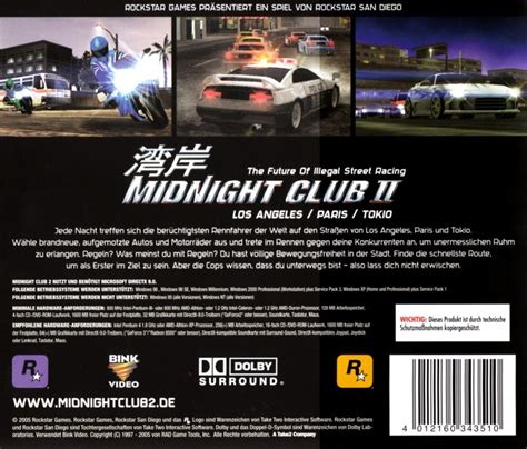 Midnight Club II (2003) box cover art - MobyGames