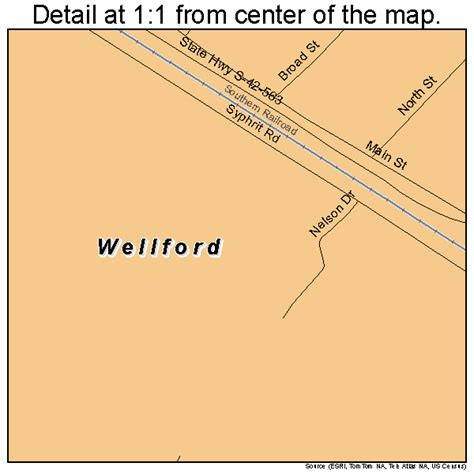 Wellford South Carolina Street Map 4575580