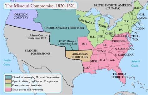 Compromise of 1850 History Summary Slavery Compromise Map US