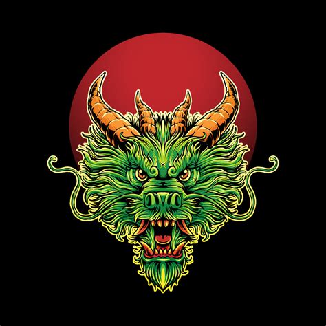 Chinese Dragon Head Vector Art, Icons, and Graphics for Free Download