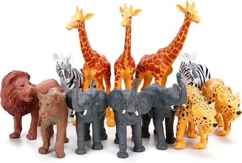 Mainan Patung Haiwan Jumbo Safari, 12 Zoo Gambar | Ubuy Malaysia