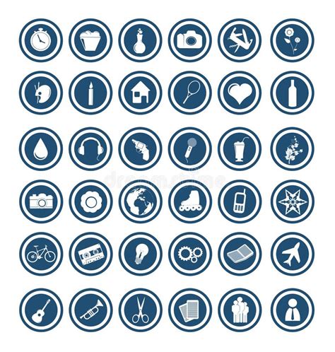 Vector Collection of Abstract Round Icons Stock Illustration ...