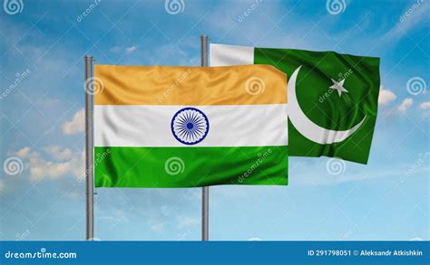 Pakistan and India flag stock video. Video of perseverance - 291798051