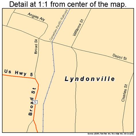 Lyndonville Vermont Street Map 5041950