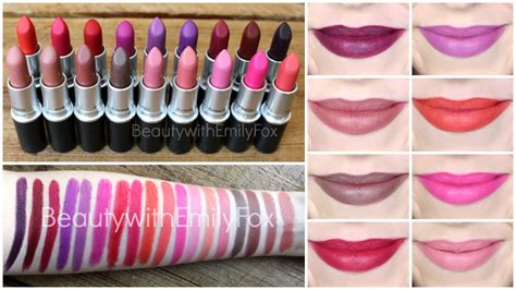 Mac The Matte Lip Lipstick Collection || Lip Swatches & Comparison ...