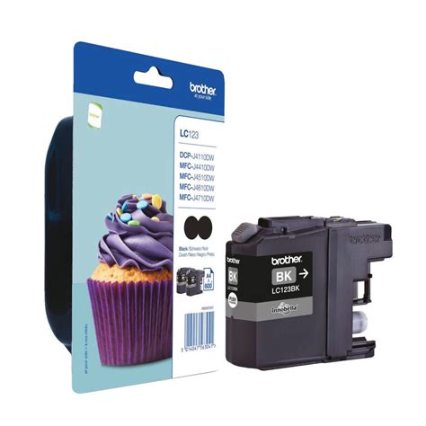 Brother LC-123 Black Inkjet Cartridge (2 Pack) LC123BKBP2