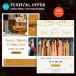 Festival Offer Email Templates - Canva Bundle - Pennyblack Templates