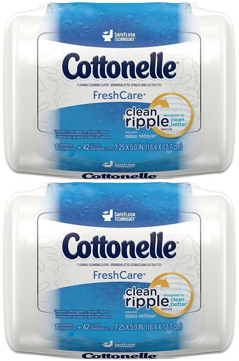 Cottonelle FreshCare Flushable Cleansing Cloths - 42 CT - 2 Pack FAST ...