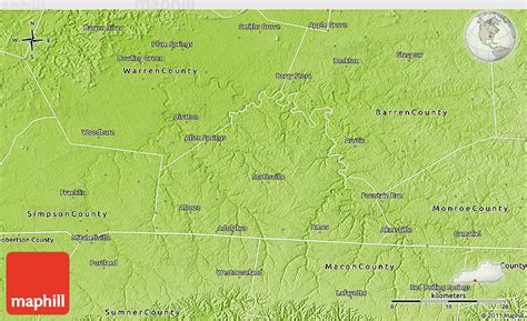 Physical 3D Map of Allen County