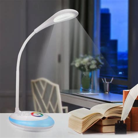 full Color usb rechargeable LED desk lamp bedside Reading night Light ...