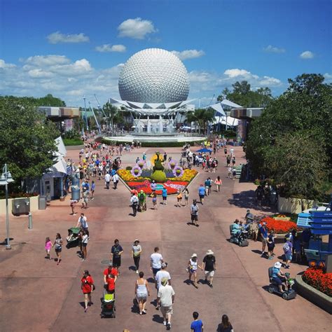 I'll see your up close Epcot ball, and raise you an Epcot ball with ...