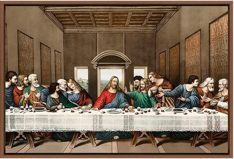 IDEA4WALL Framed Canvas Wall Art for Living Room, Bedroom La Ultima Cena Cuadro The Last Supper ...