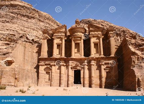 Petra Monastery stock photo. Image of jordan, nabatean - 7483548