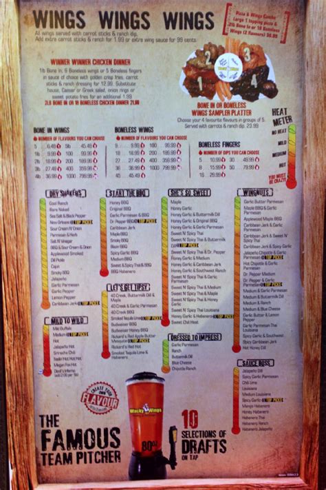 Menu at Wacky Wings Lake Street pizzeria, Sault Ste. Marie, 350 Lake St