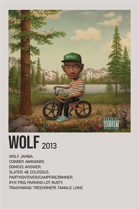 Wolf By Tyler, The Creator Minimalist Album Poster | Tyler the creator wallpaper, Tyler the ...