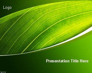 Free Green Nature PowerPoint Template with Water Drop