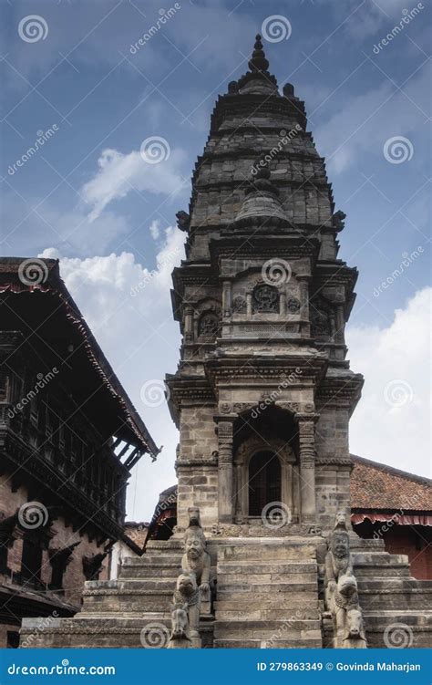 The Bhaktapur Museum and Durbar Square Stock Image - Image of tower ...