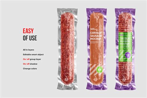 Cervelat Sausage Mockup :: Behance