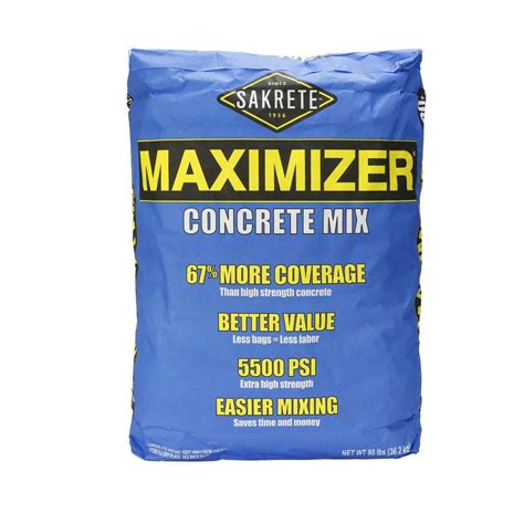 SAKRETE 80 lb. Maximizer Concrete Mix 65200007 - The Home Depot