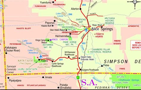 Alice Springs Map | NT Travel