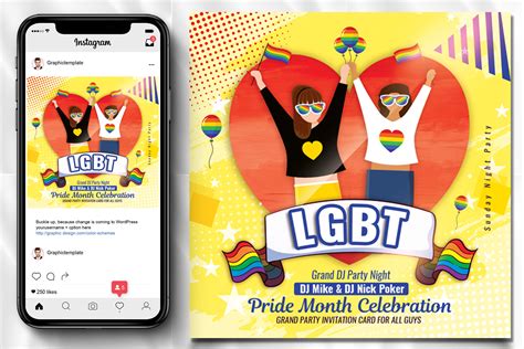 LGBT Pride Month celebration Poster | Flyer Templates ~ Creative Market