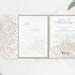 5x7 Roses Rosa Tri-fold Cricut Wedding Invitation Template, Wedding ...